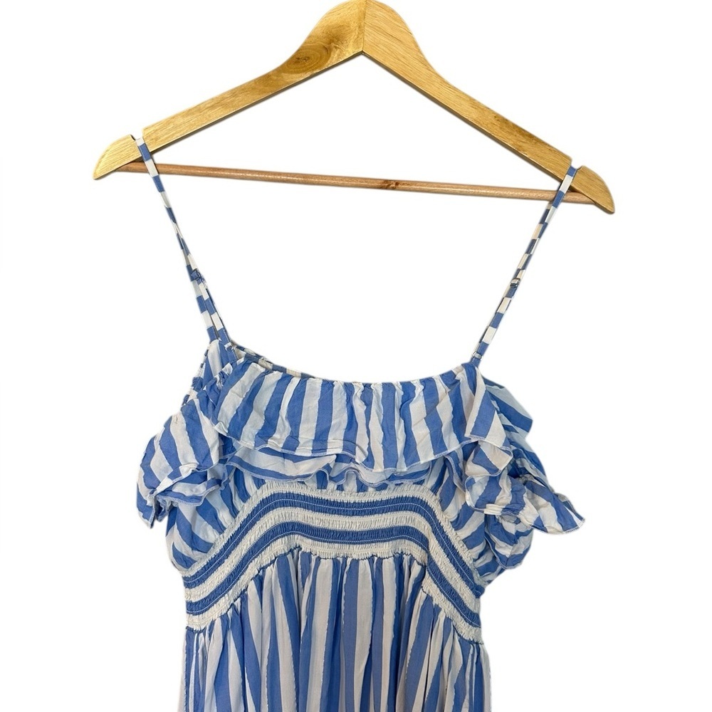Vineyard Vines Blue White Stripe Midi Dress Size M - Picture 6 of 7
